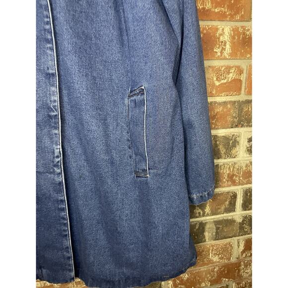 Vintage CBO New York Plus Size Denim Coat Size 4x Classic Fall Winter Streetwear - Picture 5 of 6